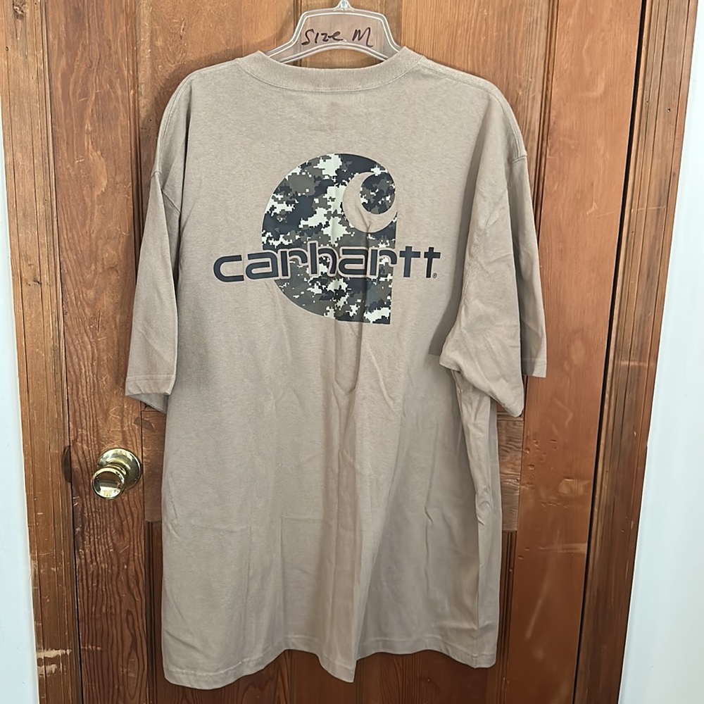 Carhartt Men’s Original Fit Short Sleeve T Shirt Size XL Tan NWT - Picture 5 of 10